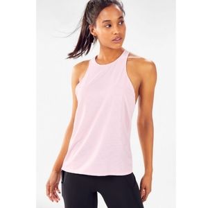 Fabletics Cashel Open Back Tank pink black